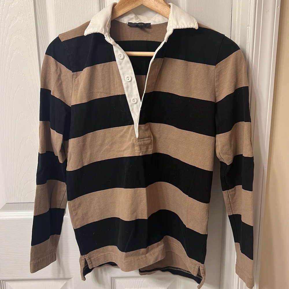 J Crew Striped Rugby Polo - XS